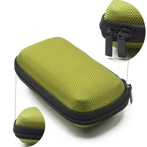 Headphone Case Hard - Verde Rettangolo A Forma di Disco