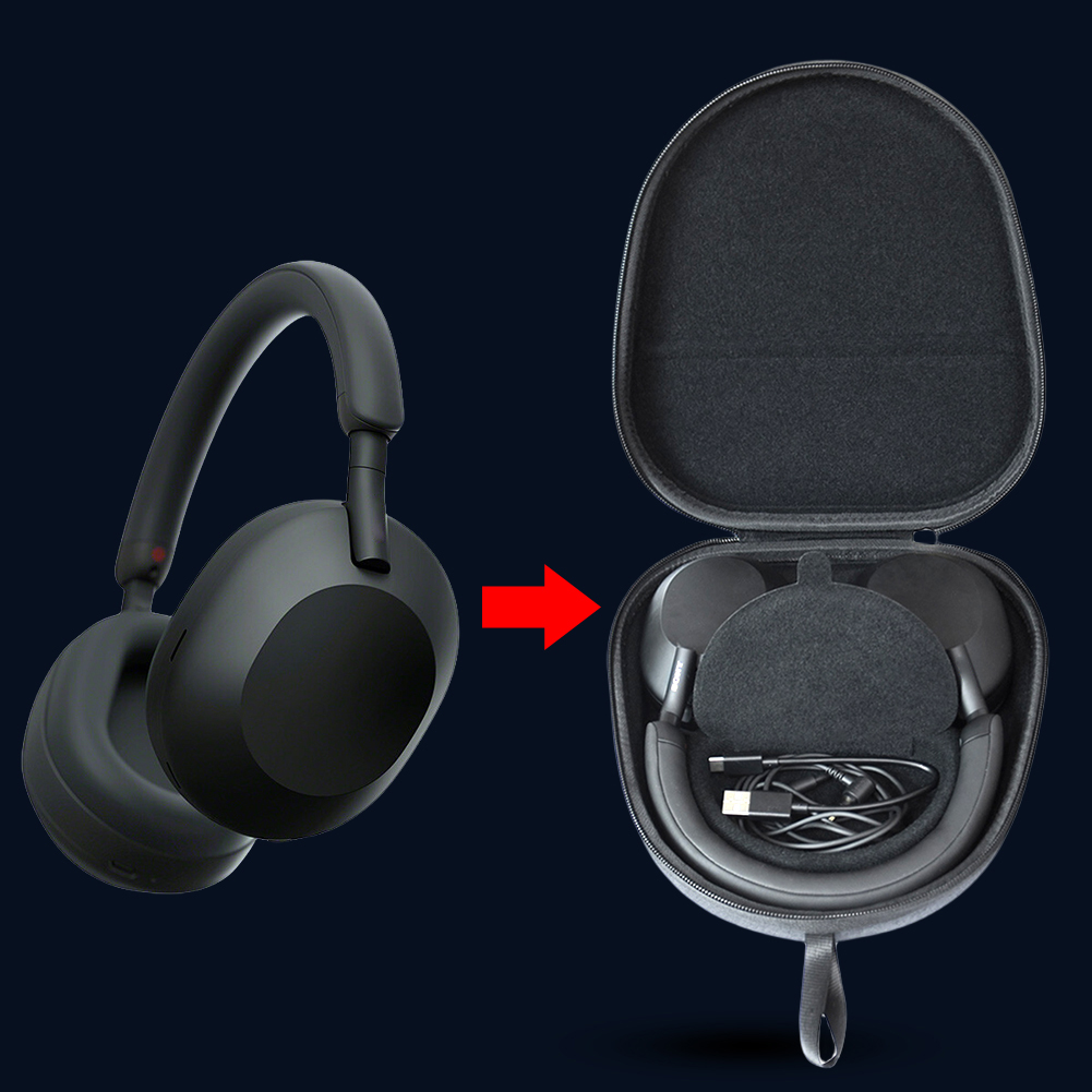 Headphone Case Hard - Custodia rigida protettiva in EVA, custodia