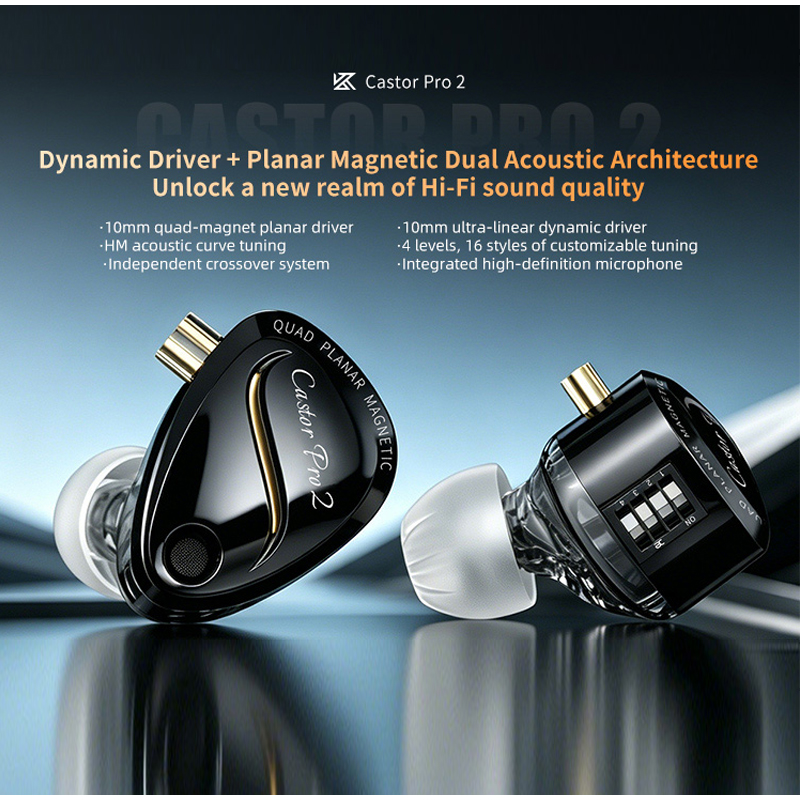Auricolari KZ Castor Pro 2 HiF - Wired Earphone Mic recensione e prezzo