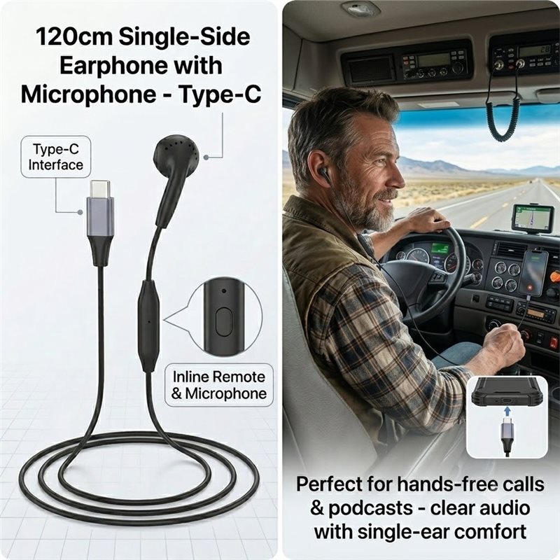 Auricolare singolo DT75BG Type - Wired Earphone Mic recensione e prezzo
